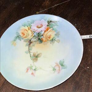 Vintage Floral Wall Plate with Pastel Roses Lowest Price!